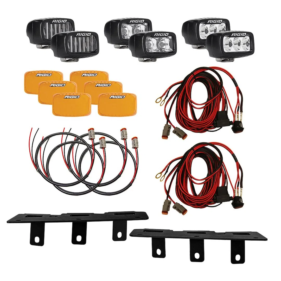 46731 – RIGID IND Driving/ Fog Light, LED Bulb Clear Bulbs Rectangular 15/ 23/ 15 Watt Bulbs Amp Draw 1.1/ 1.6/ 1.1 A...